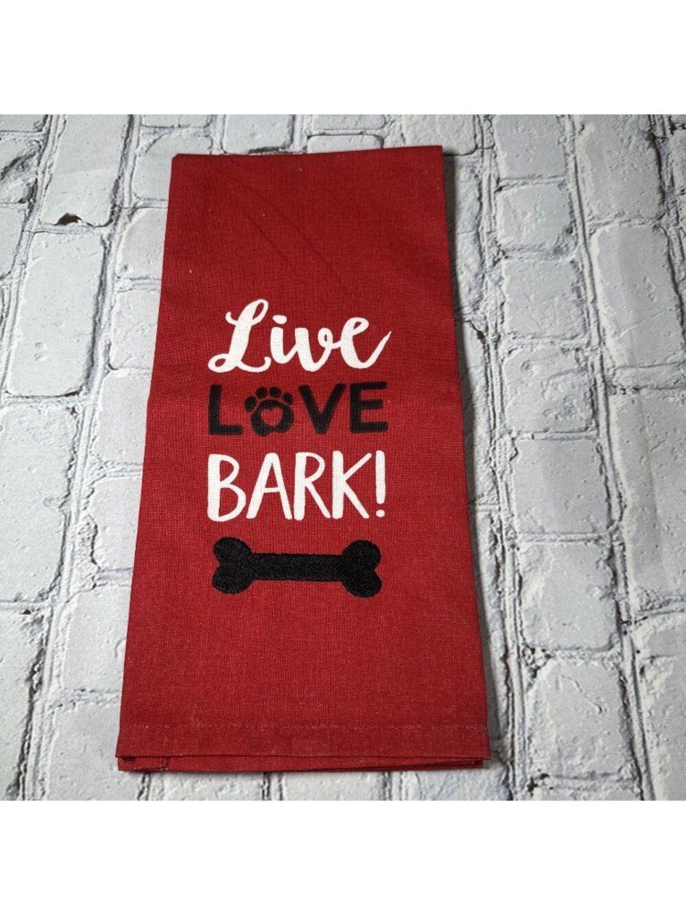 Live Love Bark - Tea Towel Napkin 25"x18" Evergreen Enterprises